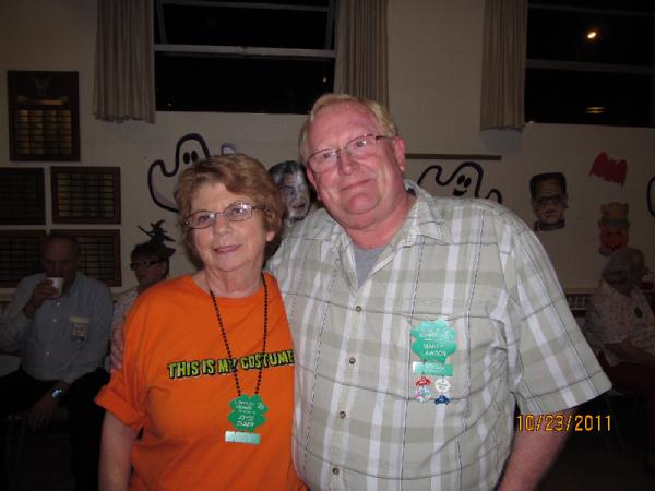 Marty congratulating our costume winner