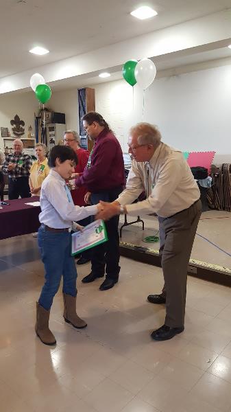 Mike congratulating Victor